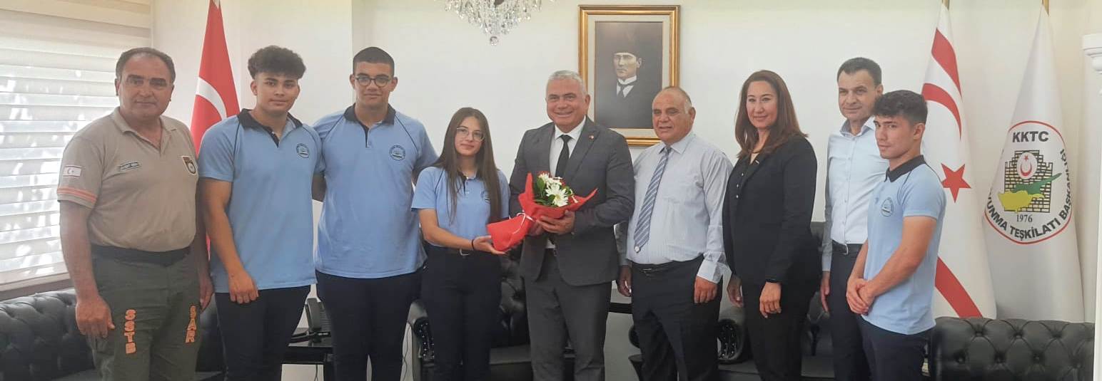 AML Öğrencileri Sivil Savunma Teşkilatı Başkanı Atilla Karaca ’yı ziyaret etti