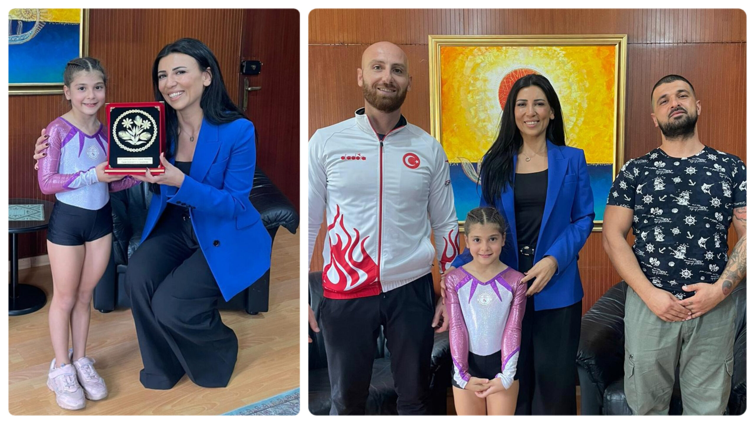 Özdenefe, Artistik Cimnastik Minik Kızlar Kulüplerarası Türkiye Şampiyonası’nda birincilik elde eden Jimnastik Sporcusu Nida Toko’yu kabul etti