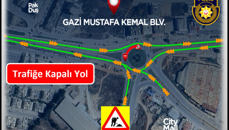 Polisten sürücülere uyarı:Gazimağusa’da Gazi Mustafa Kemal Bulvarı üzerinde yol çalışması yapılacak