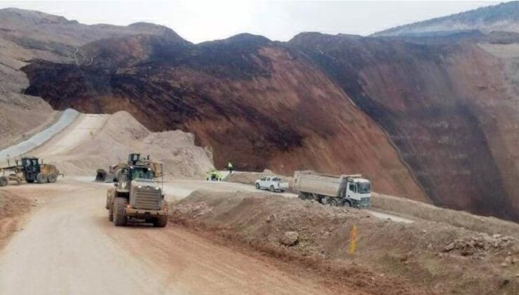 Erzincan’da madenin bulunduğu bölgede toprak kayması