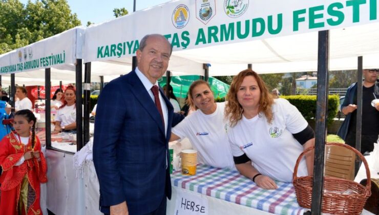 Cumhurbaşkanı Ersin Tatar, Karşıyaka Taş Armudu (Ahlat) Festivali’ne katıldı