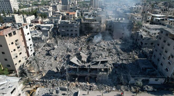 BM: Gazze’de 360 bin yapı kısmen zarar gördü veya tamamen yıkıldı